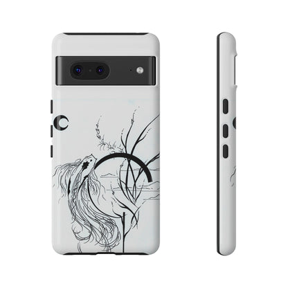 At Ease Koi Illustration phone case | Minimalist Line Art | Tough Cases