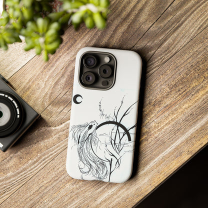 At Ease Koi Illustration phone case | Minimalist Line Art | Tough Cases