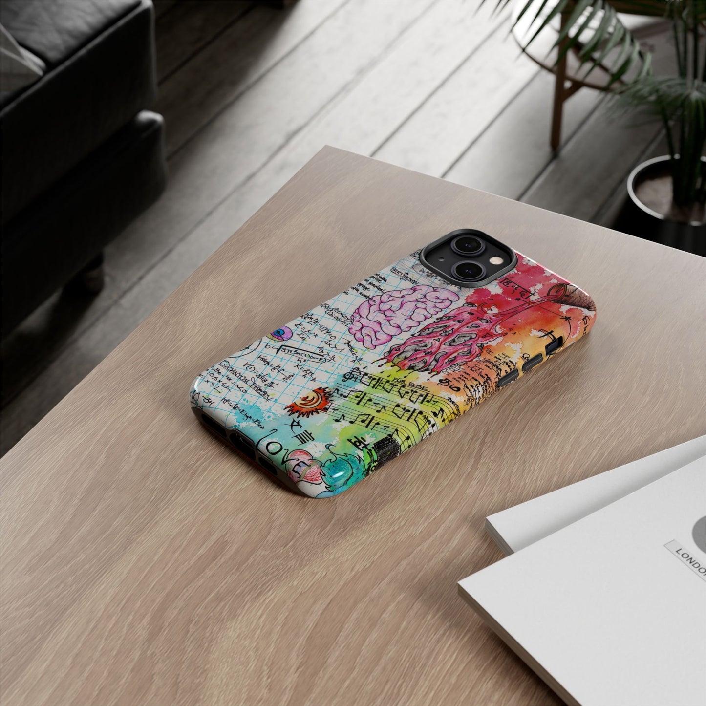 Brain Hemispheres Collage Phone Case | Tough Cases | Abstract Art Phone Case