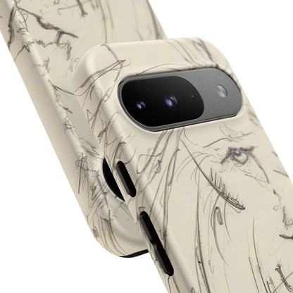 Flowing Lion Sketch phone case | Wildlife Art | Tough Cases