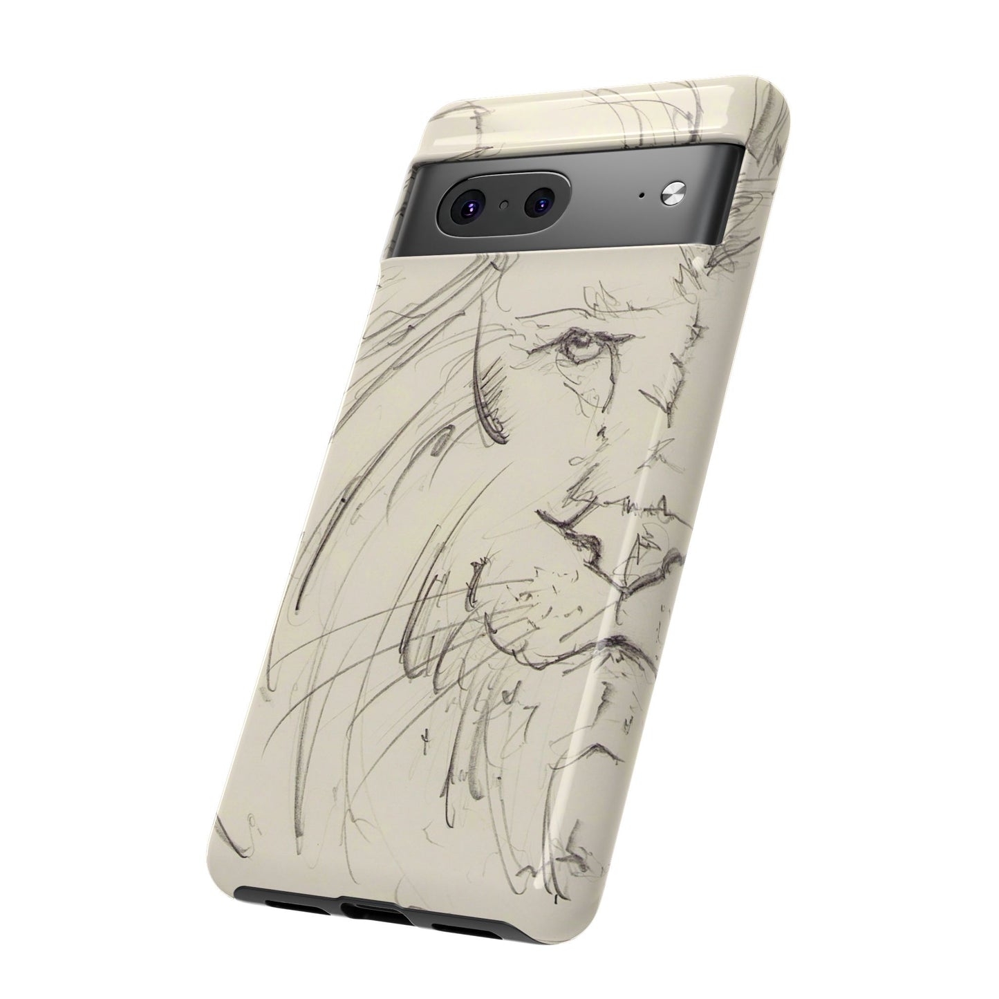 Flowing Lion Sketch phone case | Wildlife Art | Tough Cases
