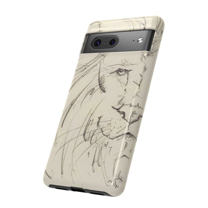 Flowing Lion Sketch phone case | Wildlife Art | Tough Cases