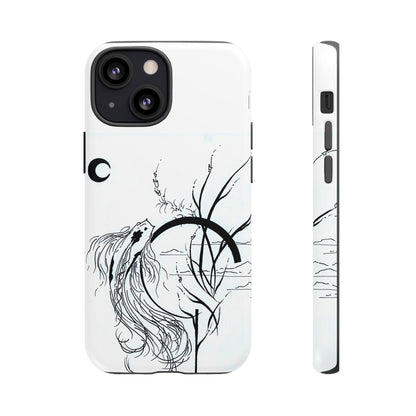 At Ease Koi Illustration phone case | Minimalist Line Art | Tough Cases