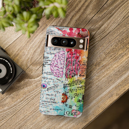 Brain Hemispheres Collage Phone Case | Tough Cases | Abstract Art Phone Case