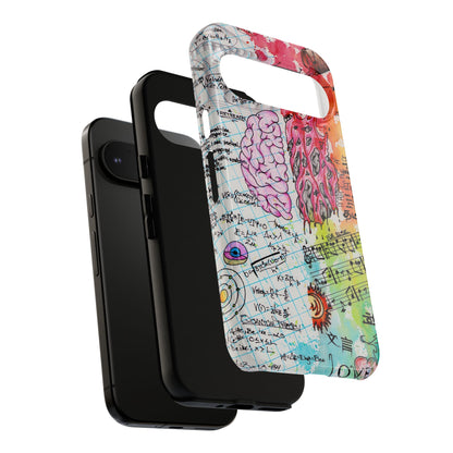 Brain Hemispheres Collage Phone Case | Tough Cases | Abstract Art Phone Case