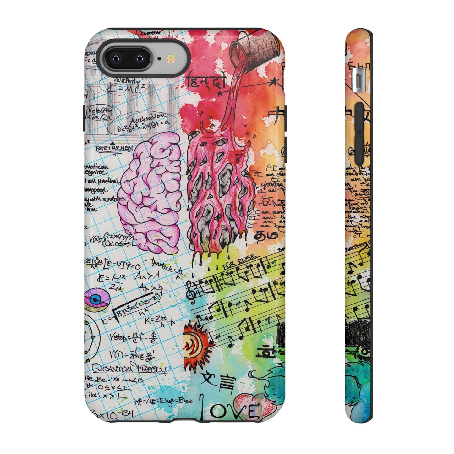 Brain Hemispheres Collage Phone Case | Tough Cases | Abstract Art Phone Case