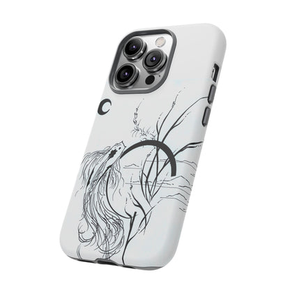 At Ease Koi Illustration phone case | Minimalist Line Art | Tough Cases
