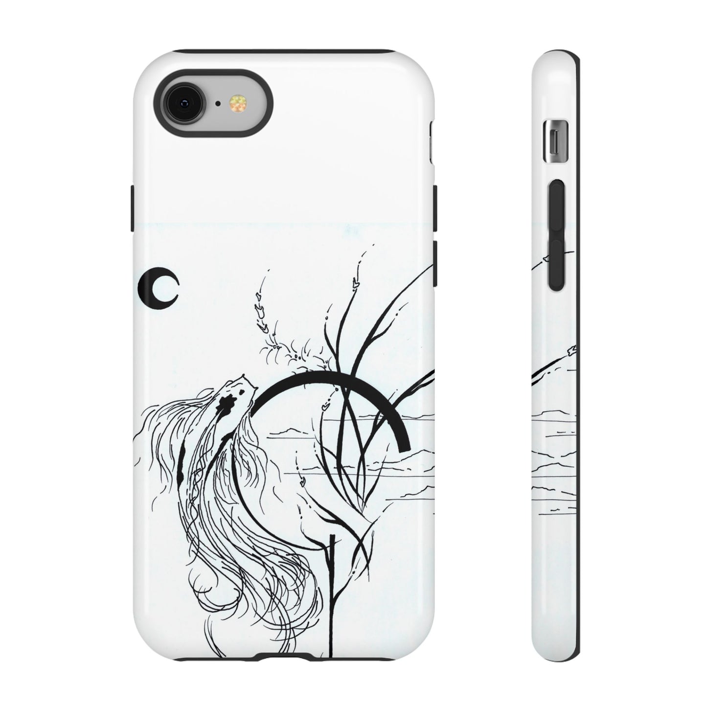 At Ease Koi Illustration phone case | Minimalist Line Art | Tough Cases