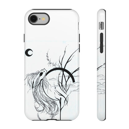 At Ease Koi Illustration phone case | Minimalist Line Art | Tough Cases