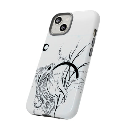 At Ease Koi Illustration phone case | Minimalist Line Art | Tough Cases