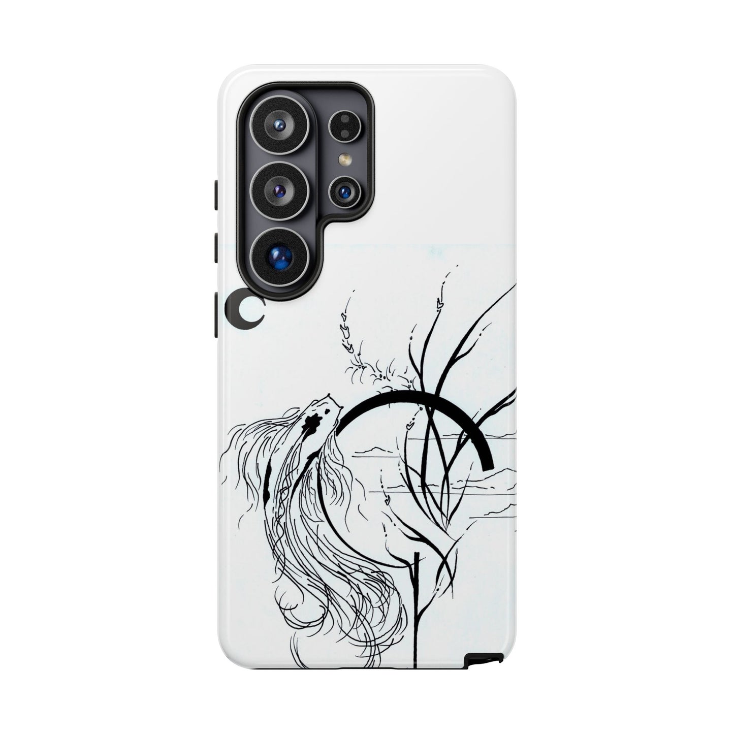 At Ease Koi Illustration phone case | Minimalist Line Art | Tough Cases