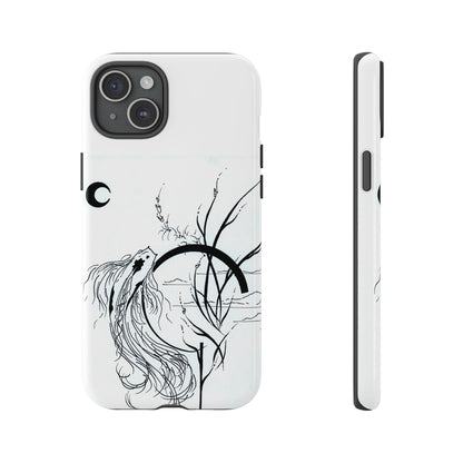 At Ease Koi Illustration phone case | Minimalist Line Art | Tough Cases