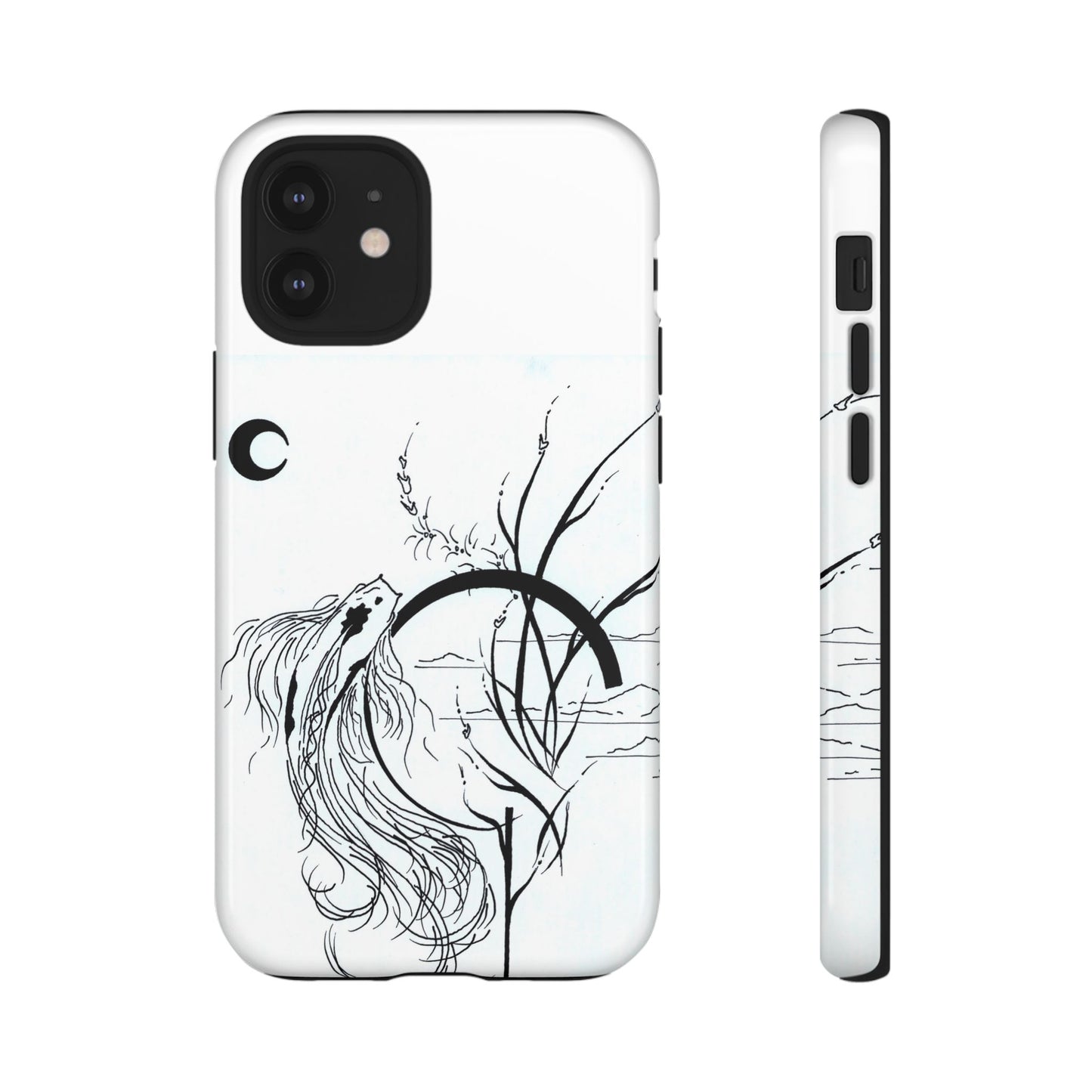 At Ease Koi Illustration phone case | Minimalist Line Art | Tough Cases