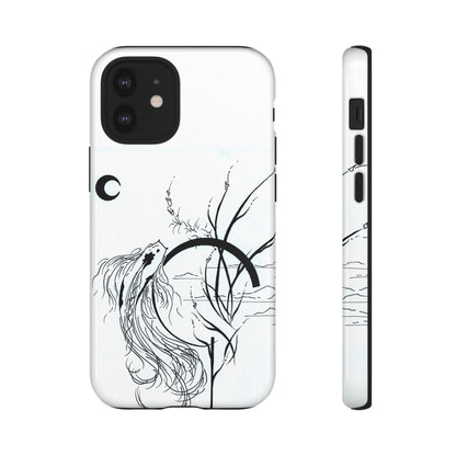 At Ease Koi Illustration phone case | Minimalist Line Art | Tough Cases
