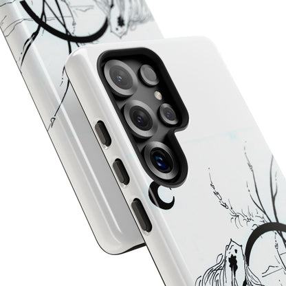 At Ease Koi Illustration phone case | Minimalist Line Art | Tough Cases