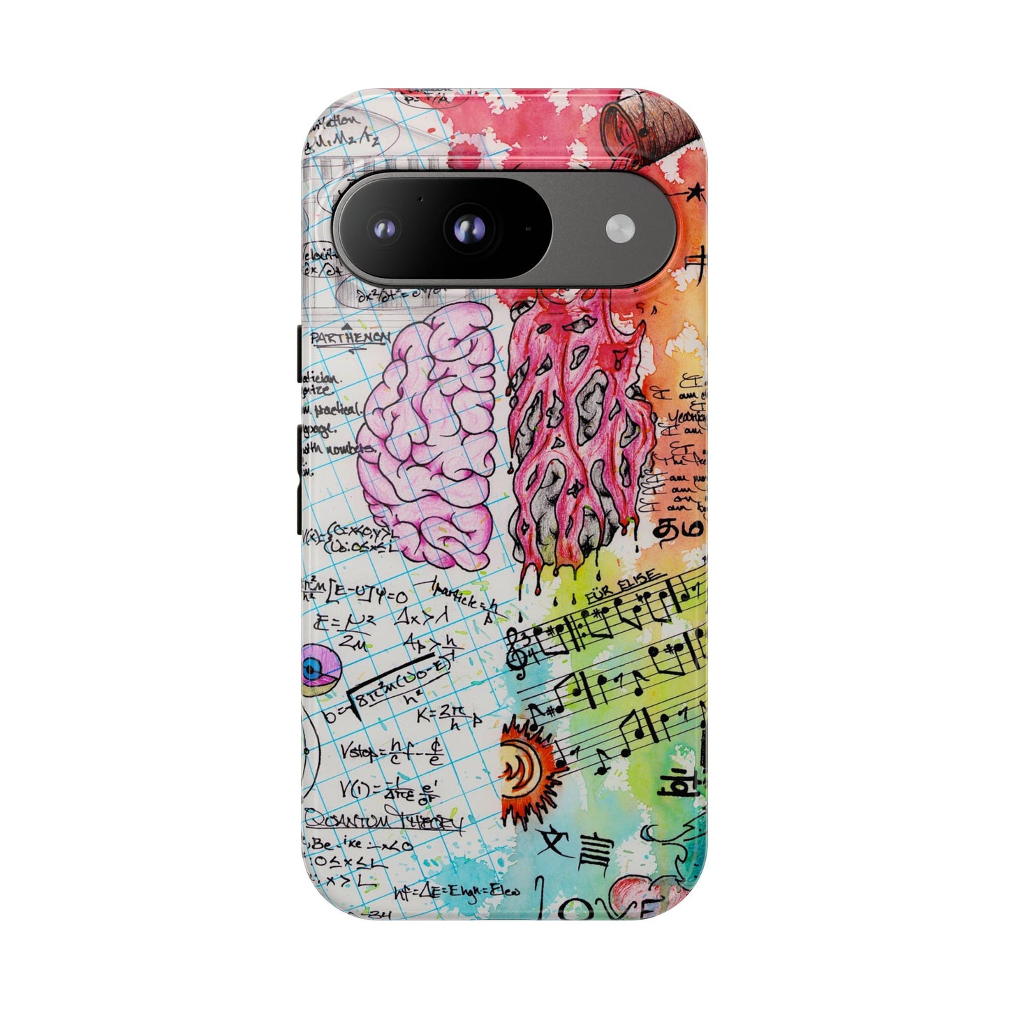 Brain Hemispheres Collage Phone Case | Tough Cases | Abstract Art Phone Case