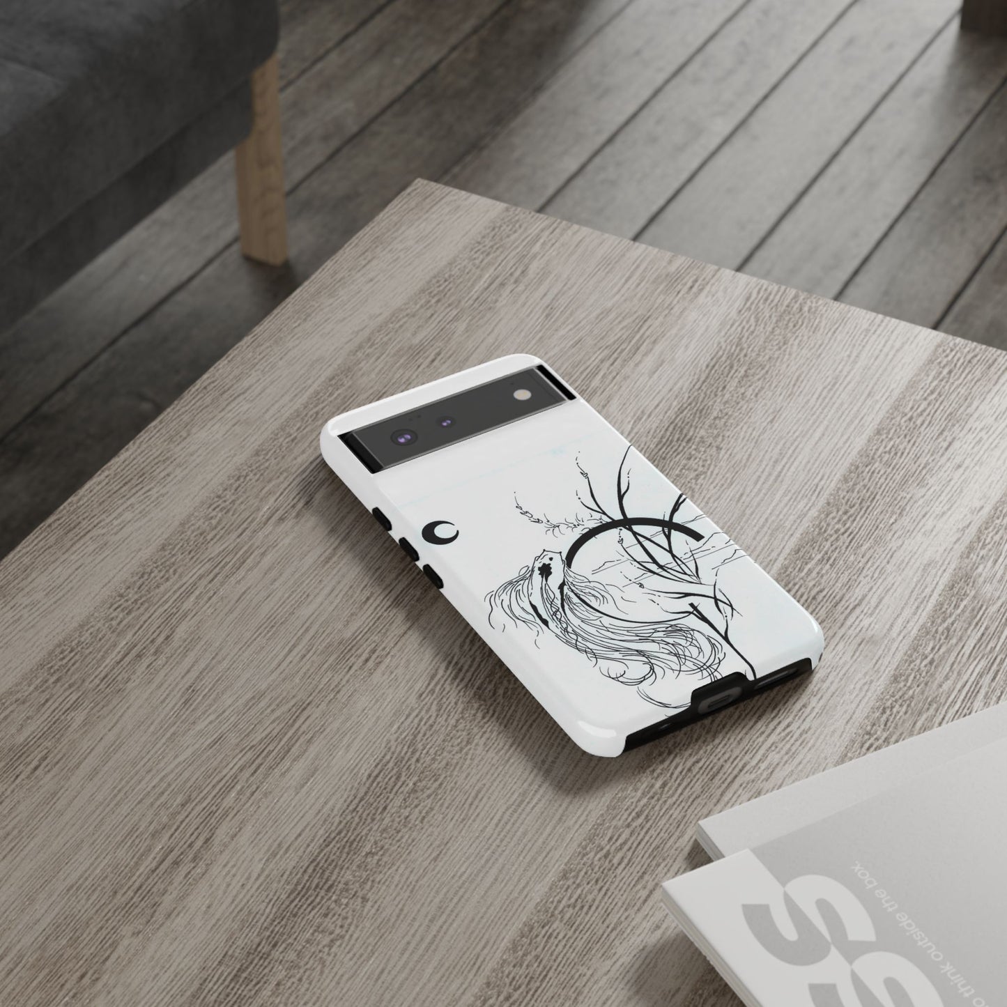 At Ease Koi Illustration phone case | Minimalist Line Art | Tough Cases