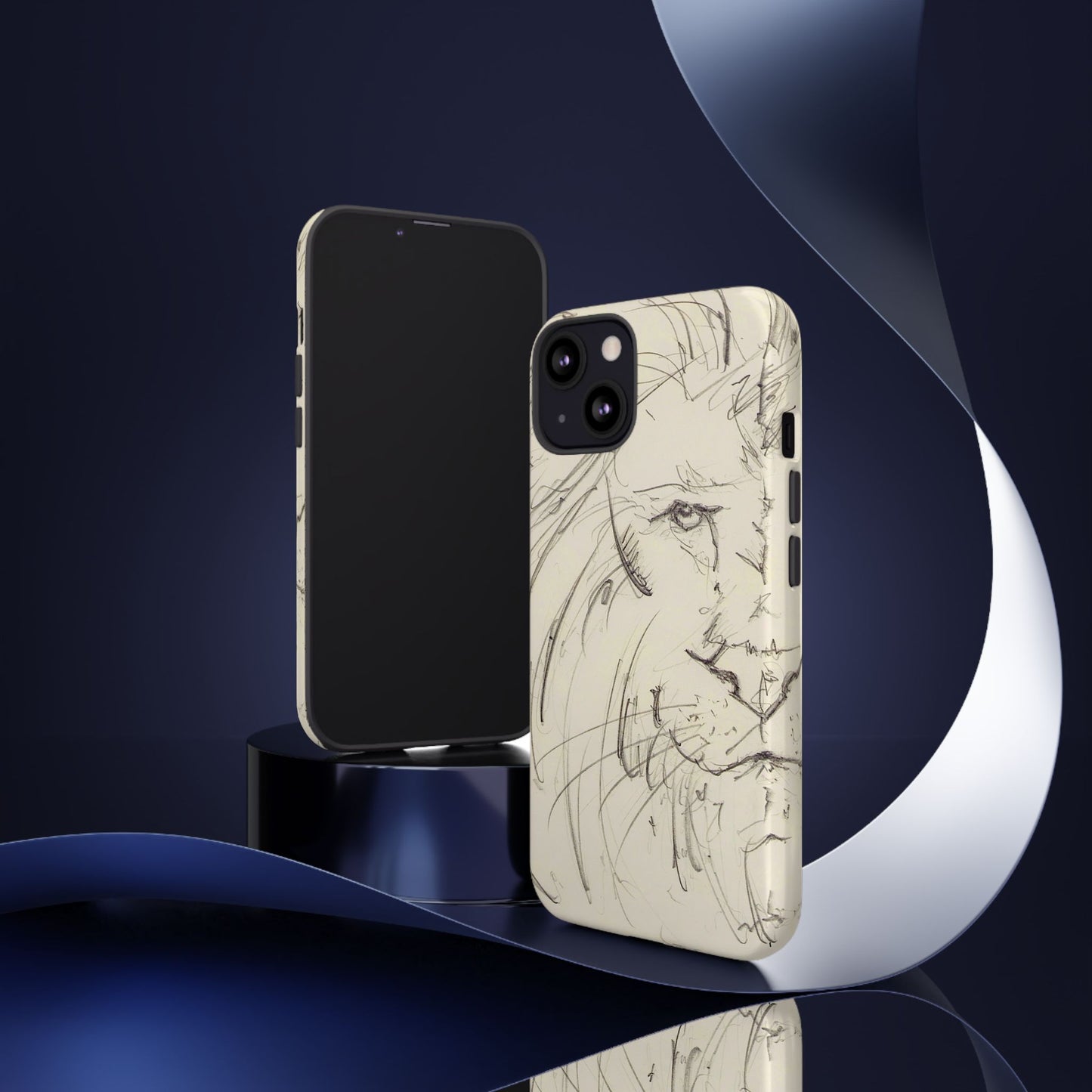 Flowing Lion Sketch phone case | Wildlife Art | Tough Cases