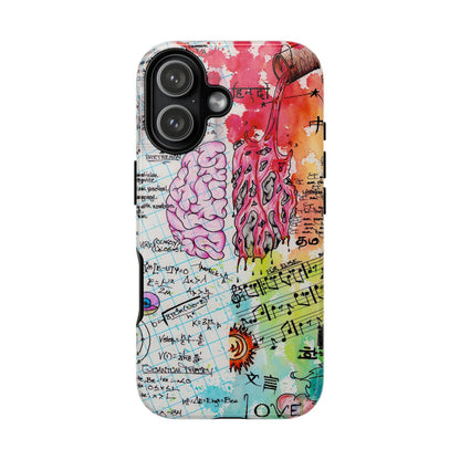Brain Hemispheres Collage Phone Case | Tough Cases | Abstract Art Phone Case