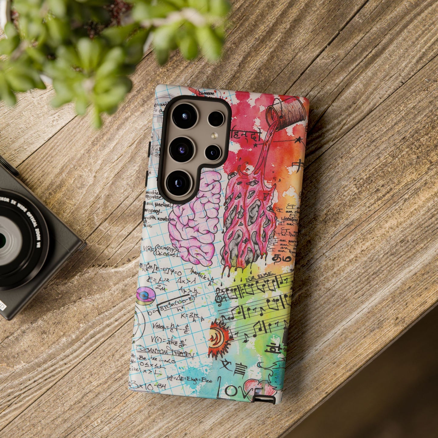 Brain Hemispheres Collage Phone Case | Tough Cases | Abstract Art Phone Case