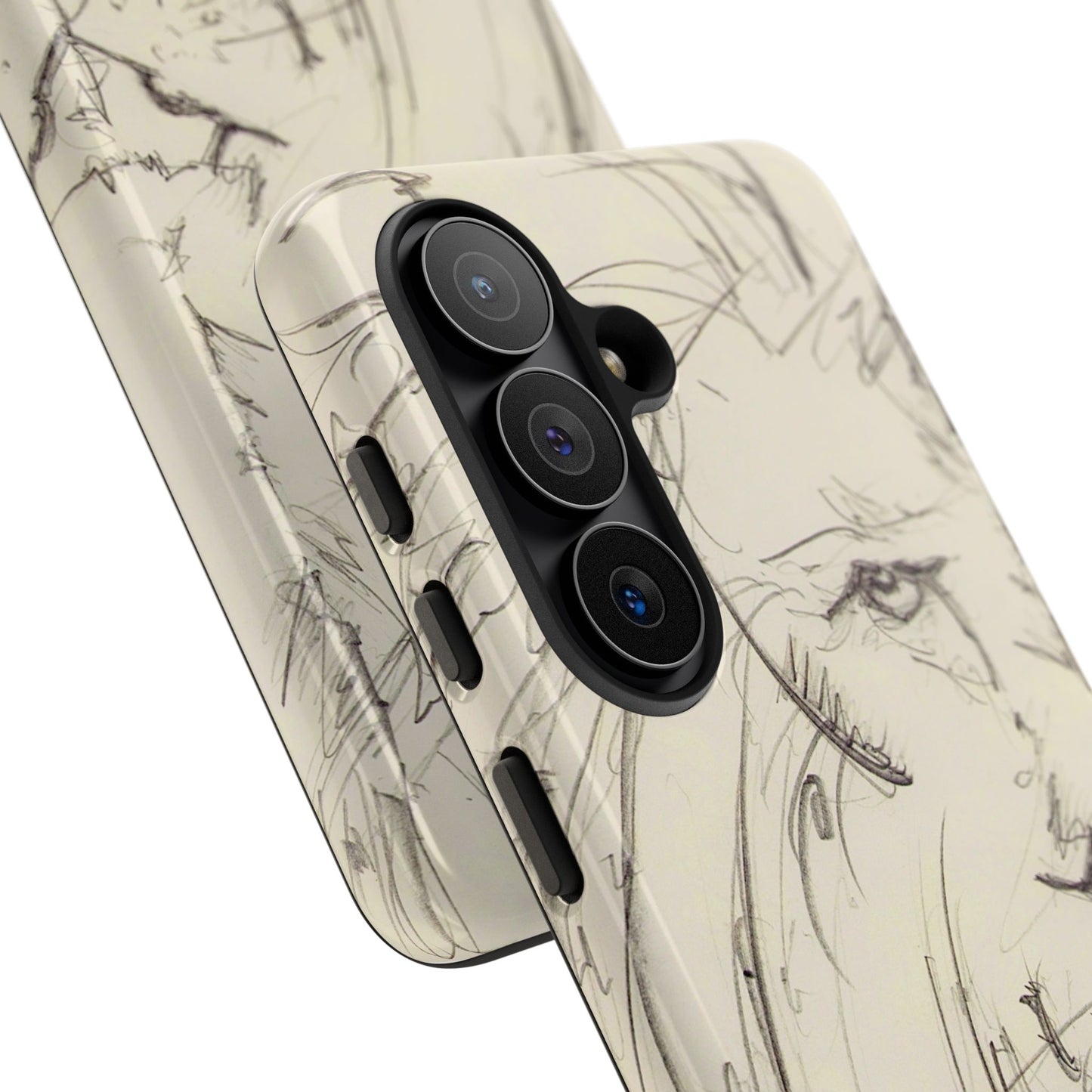 Flowing Lion Sketch phone case | Wildlife Art | Tough Cases