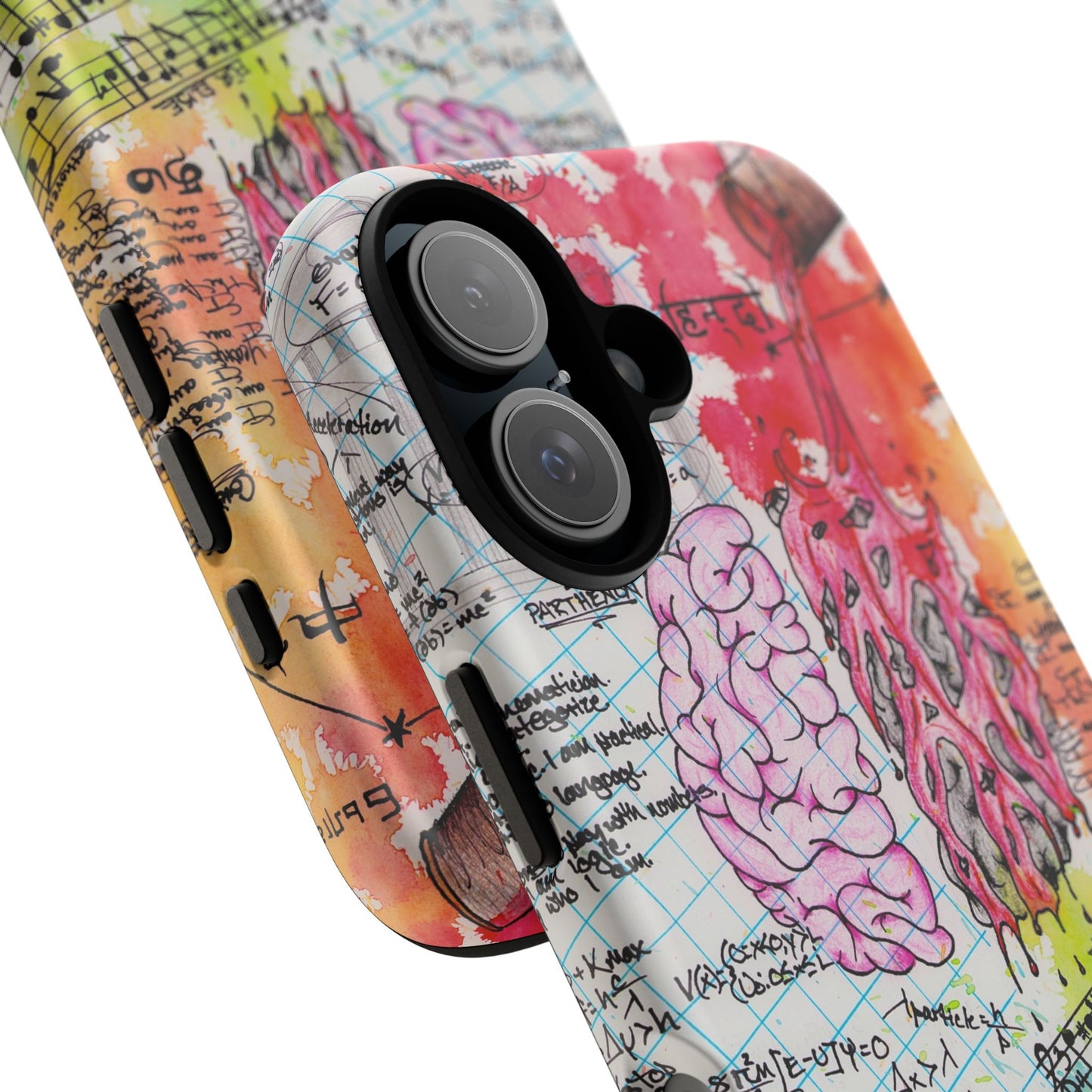 Brain Hemispheres Collage Phone Case | Tough Cases | Abstract Art Phone Case