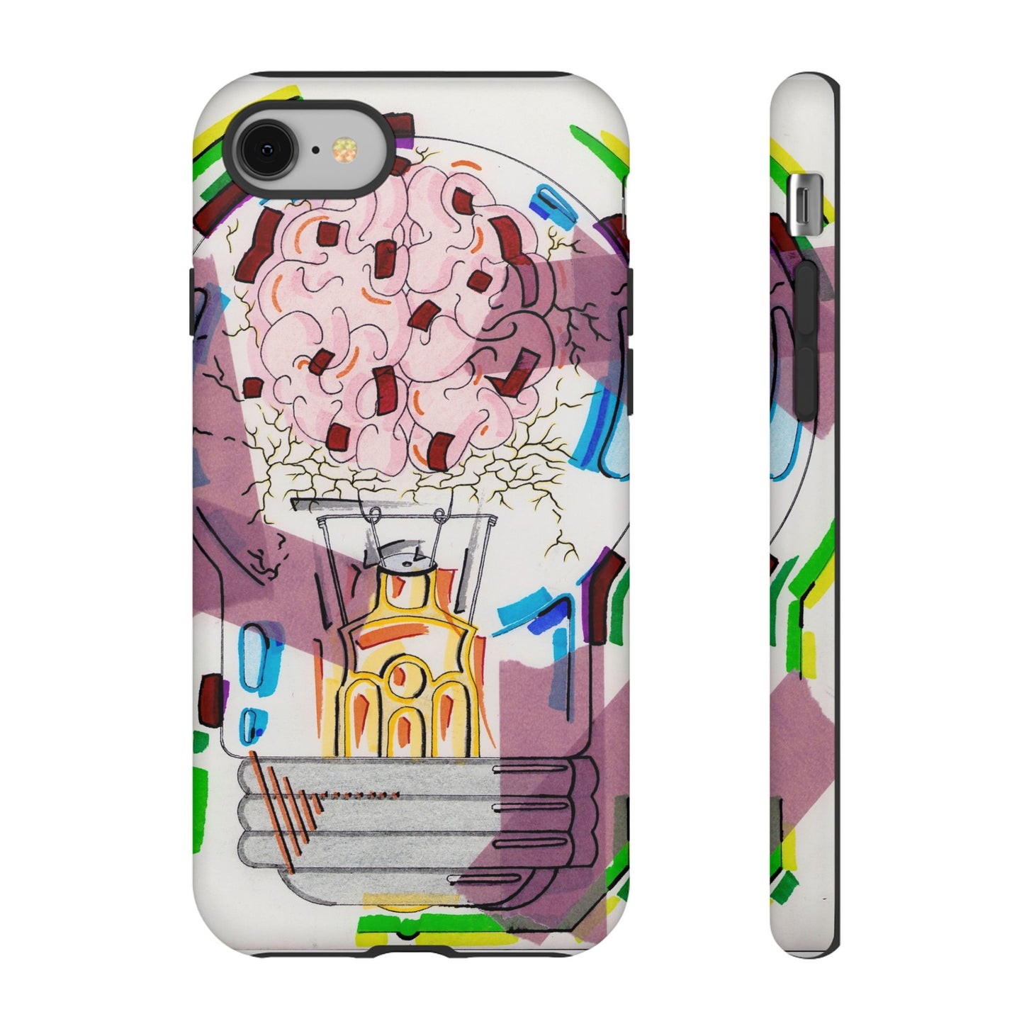 Head Light Illustration Tough Cases | iPhone protective phone case