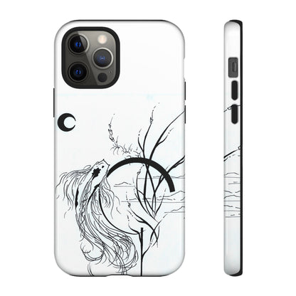 At Ease Koi Illustration phone case | Minimalist Line Art | Tough Cases