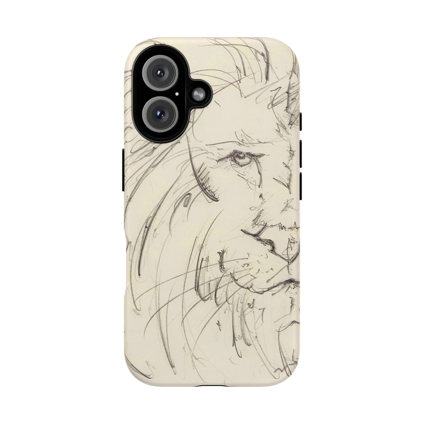 Flowing Lion Sketch phone case | Wildlife Art | Tough Cases
