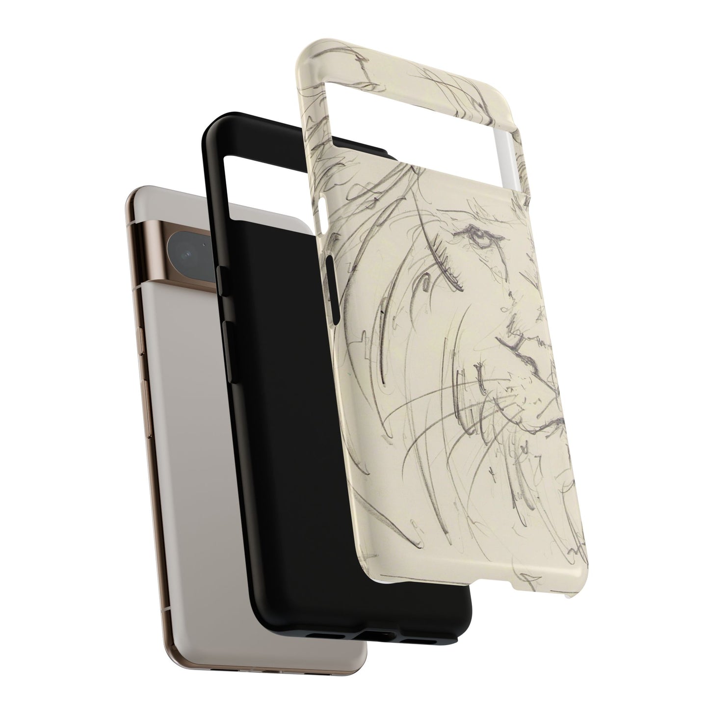 Flowing Lion Sketch phone case | Wildlife Art | Tough Cases