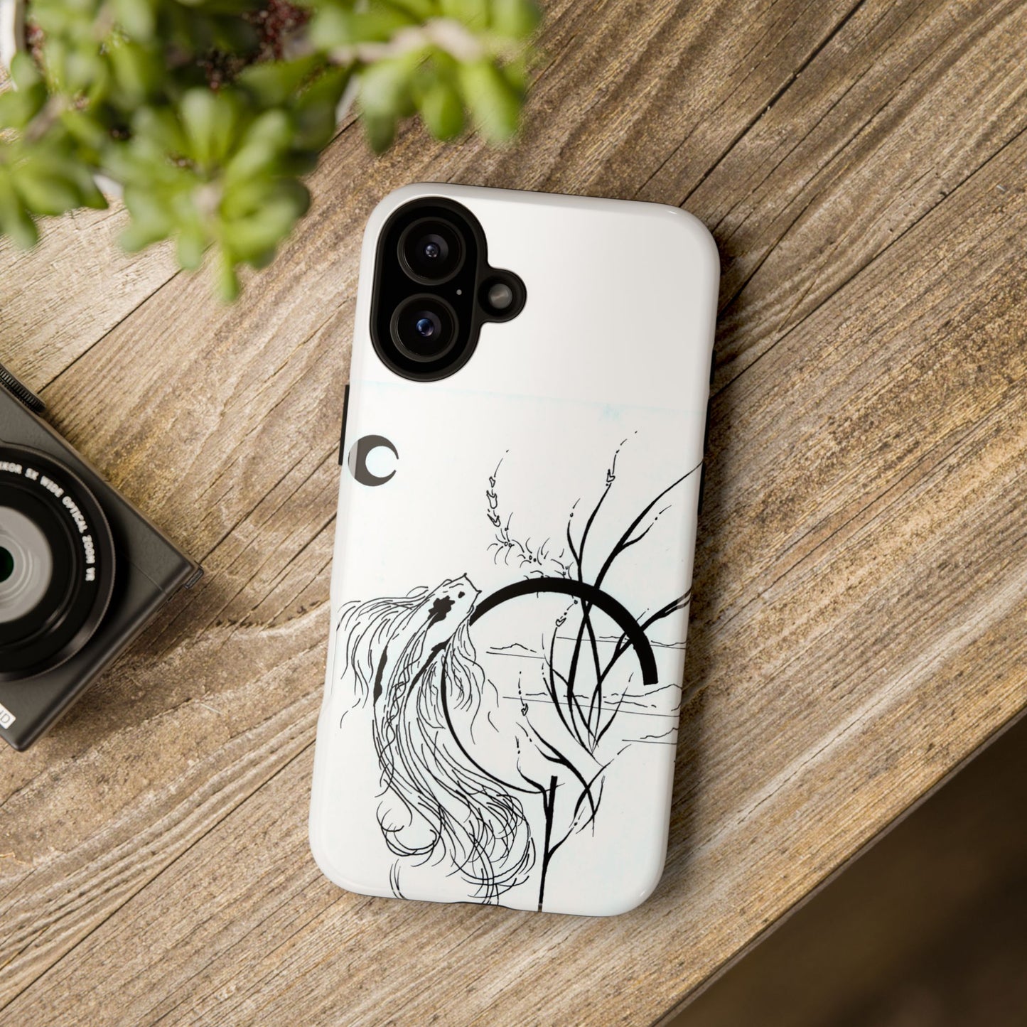 At Ease Koi Illustration phone case | Minimalist Line Art | Tough Cases