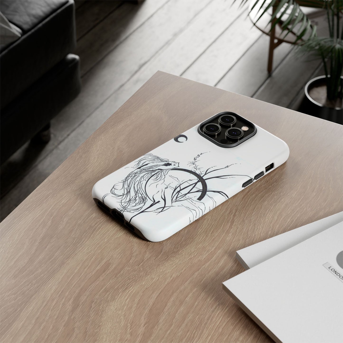 At Ease Koi Illustration phone case | Minimalist Line Art | Tough Cases
