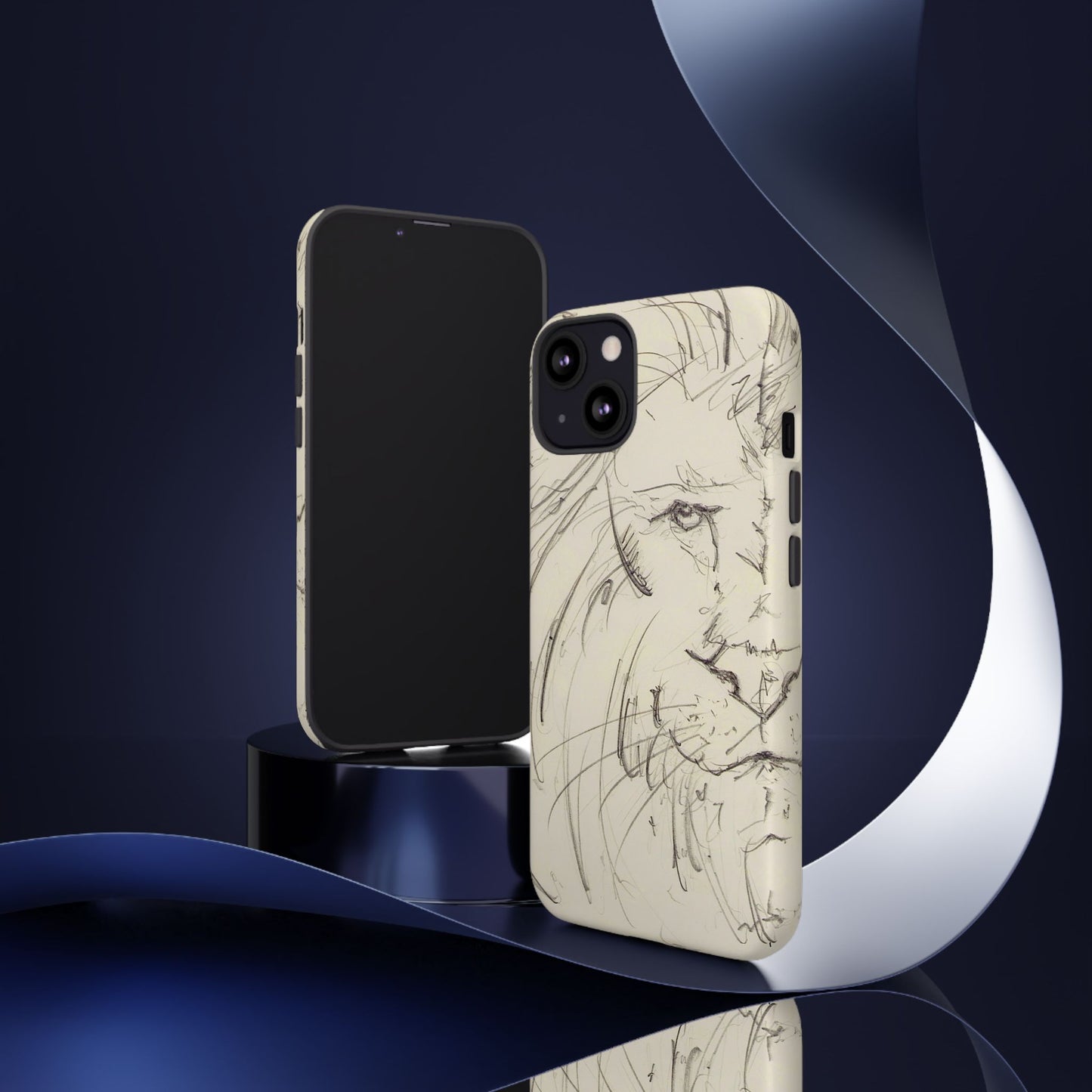 Flowing Lion Sketch phone case | Wildlife Art | Tough Cases