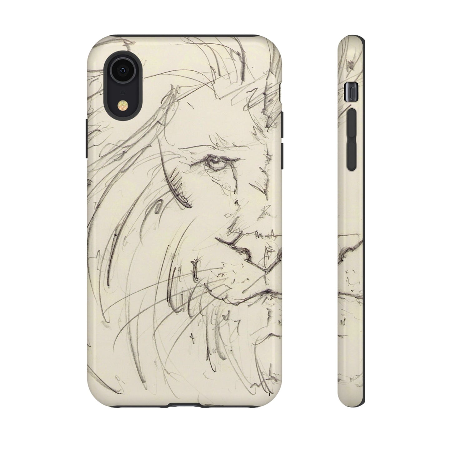 Flowing Lion Sketch phone case | Wildlife Art | Tough Cases