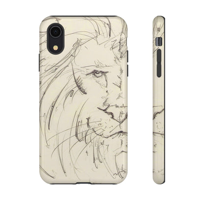 Flowing Lion Sketch phone case | Wildlife Art | Tough Cases