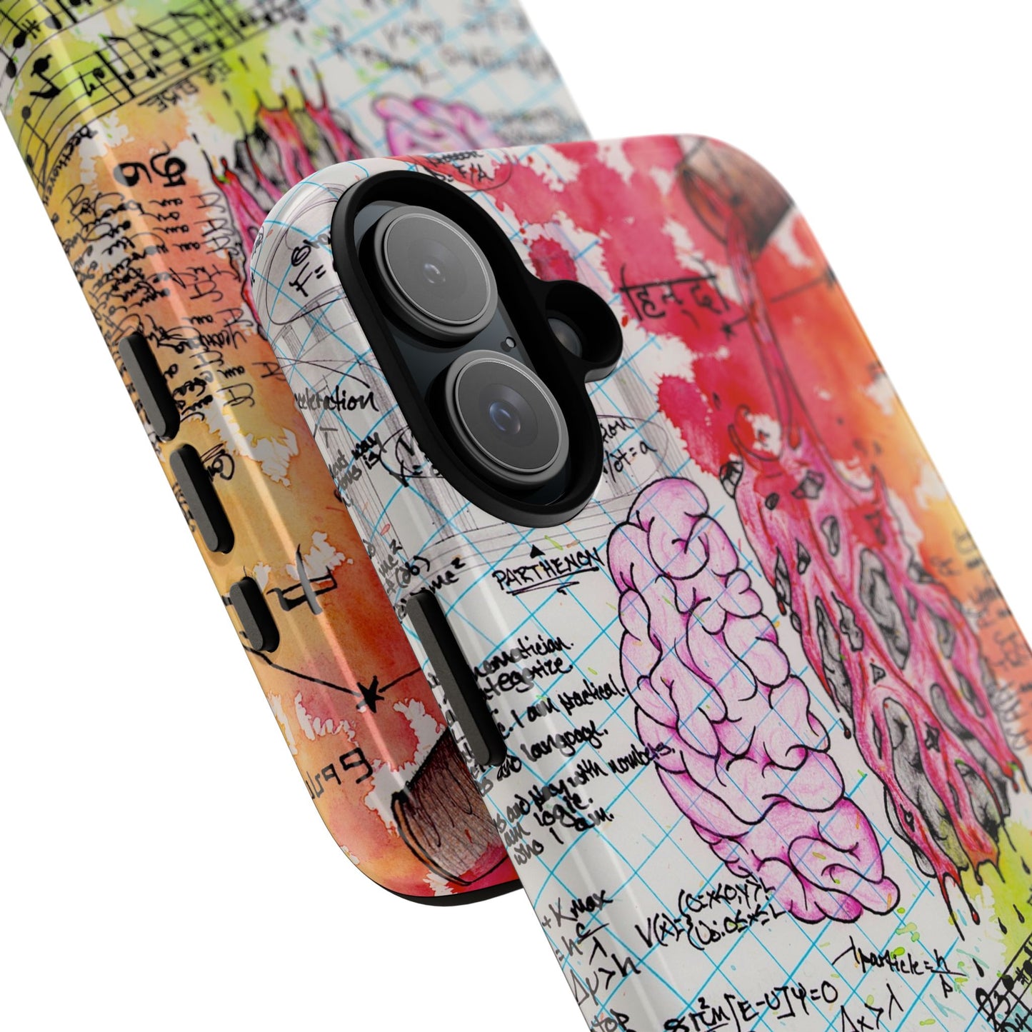 Brain Hemispheres Collage Phone Case | Tough Cases | Abstract Art Phone Case