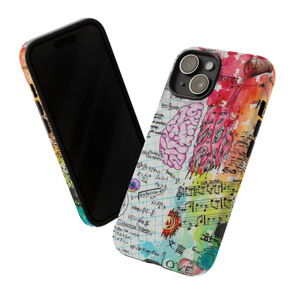 Brain Hemispheres Collage Phone Case | Tough Cases | Abstract Art Phone Case