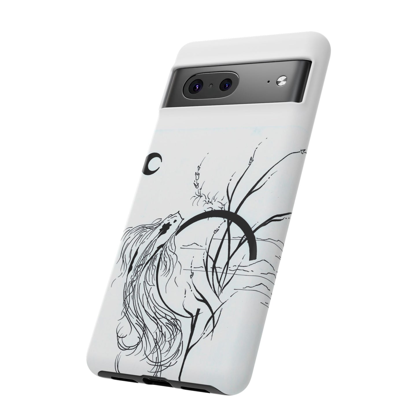 At Ease Koi Illustration phone case | Minimalist Line Art | Tough Cases
