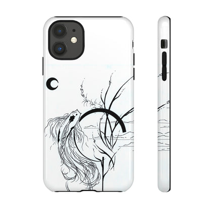 At Ease Koi Illustration phone case | Minimalist Line Art | Tough Cases