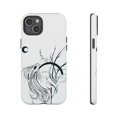At Ease Koi Illustration phone case | Minimalist Line Art | Tough Cases
