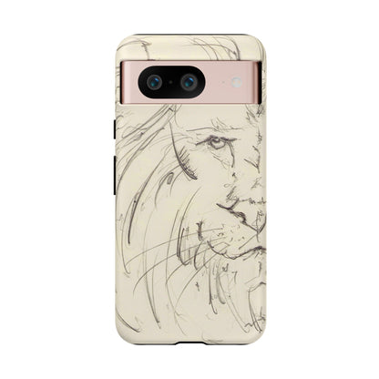 Flowing Lion Sketch phone case | Wildlife Art | Tough Cases