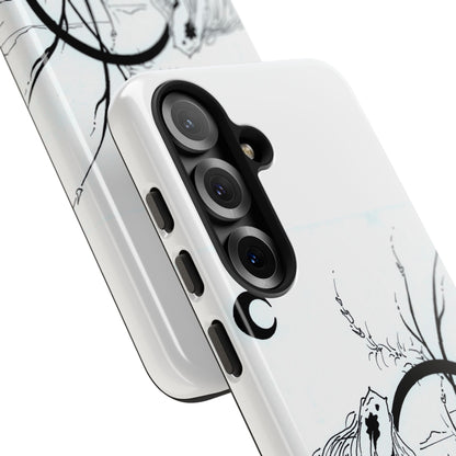 At Ease Koi Illustration phone case | Minimalist Line Art | Tough Cases