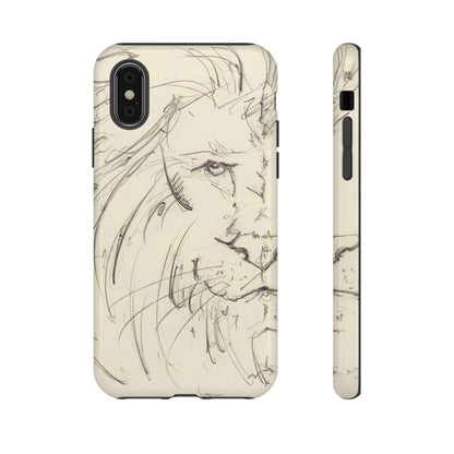 Flowing Lion Sketch phone case | Wildlife Art | Tough Cases