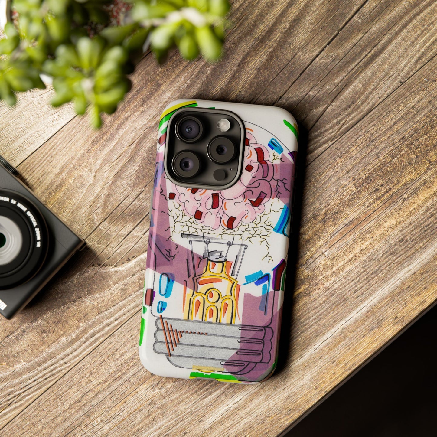 Head Light Illustration Tough Cases | iPhone protective phone case