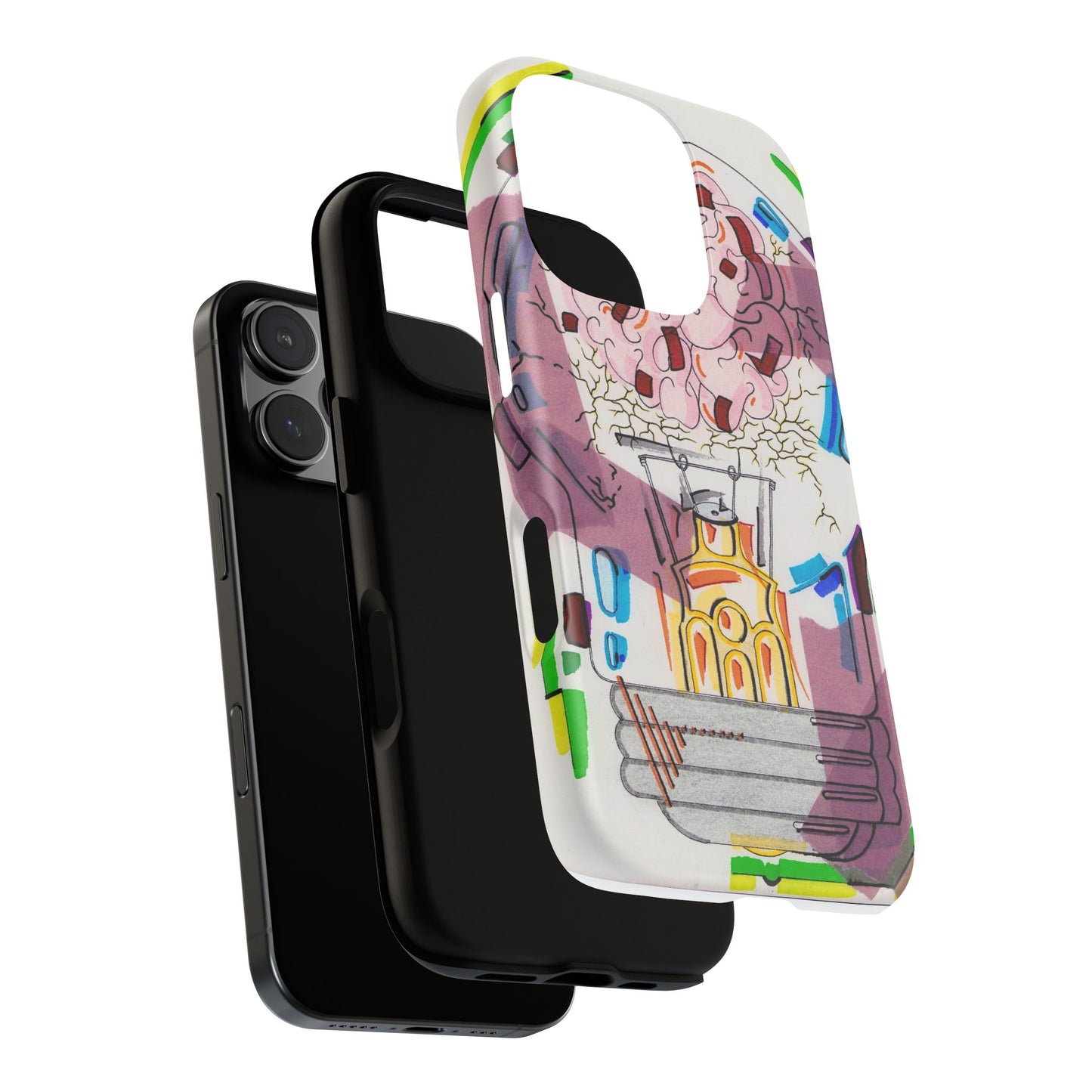 Head Light Illustration Tough Cases | iPhone protective phone case