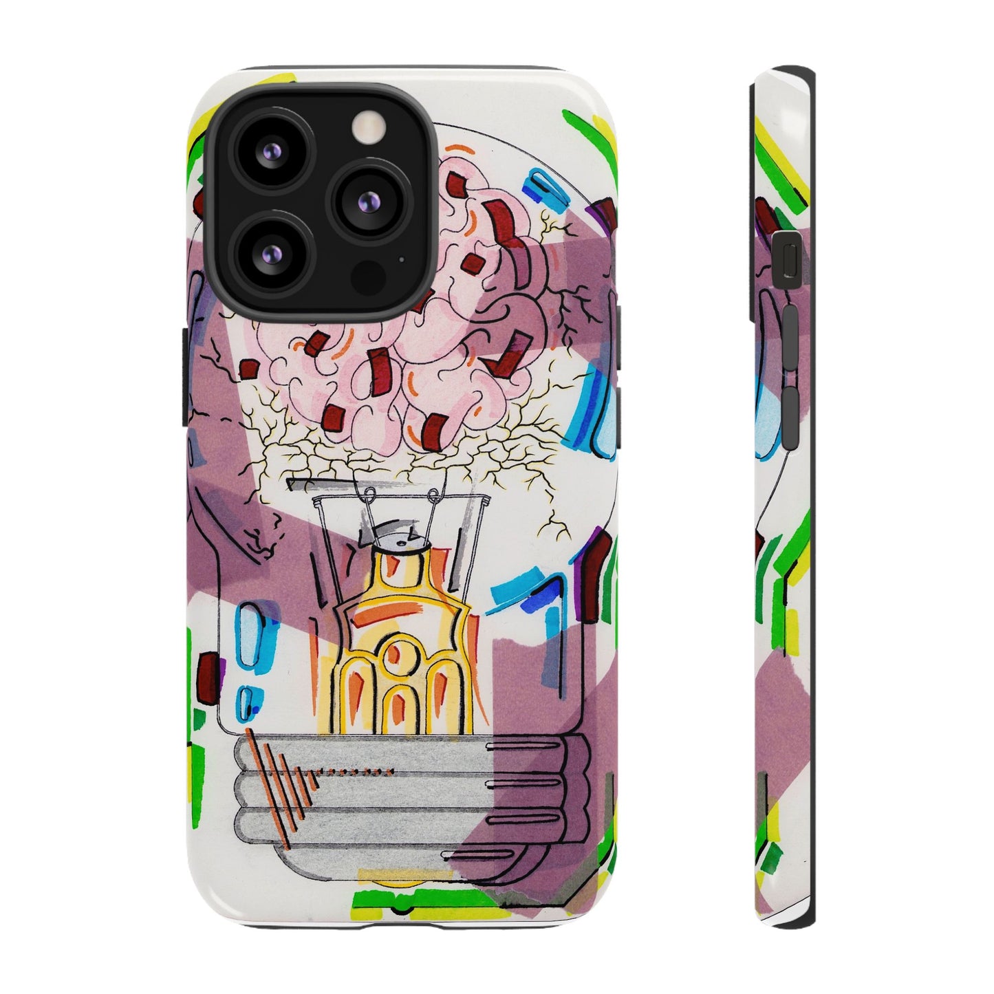 Head Light Illustration Tough Cases | iPhone protective phone case