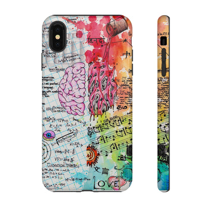 Brain Hemispheres Collage Phone Case | Tough Cases | Abstract Art Phone Case