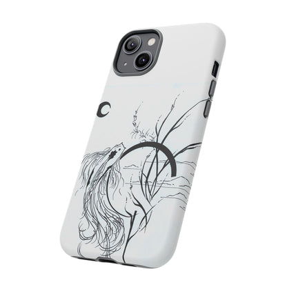 At Ease Koi Illustration phone case | Minimalist Line Art | Tough Cases
