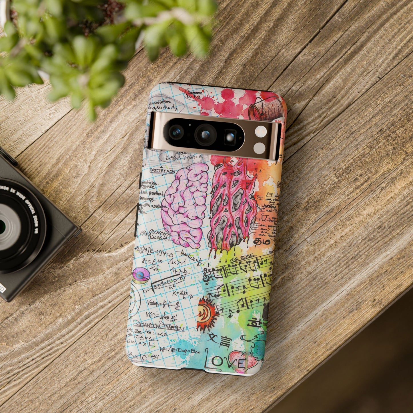 Brain Hemispheres Collage Phone Case | Tough Cases | Abstract Art Phone Case