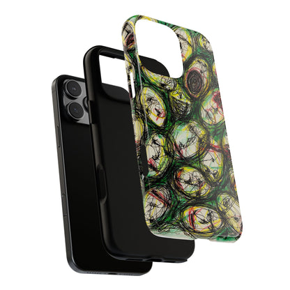 Abstract Sanity Faces Phone Case | Expressionist Face Art | Tough Case